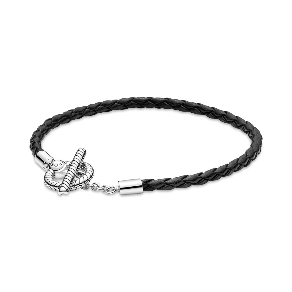 PANDORA Silver Black Toggle Bracelet 591675C01