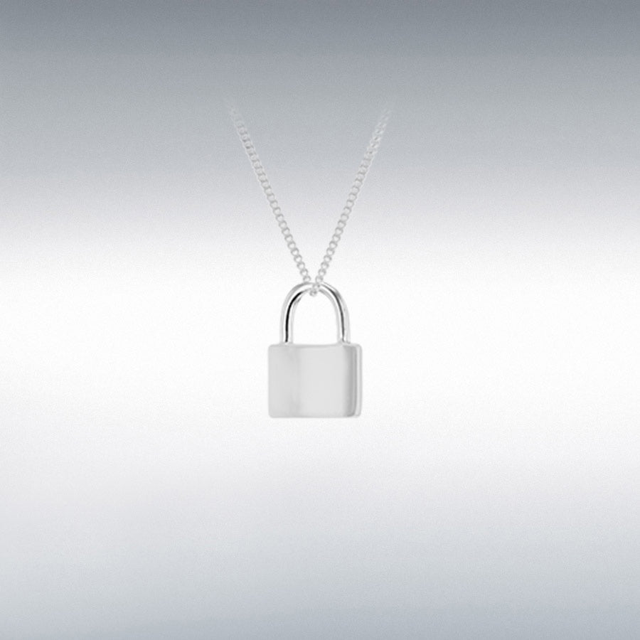Silver Padlock Pendant