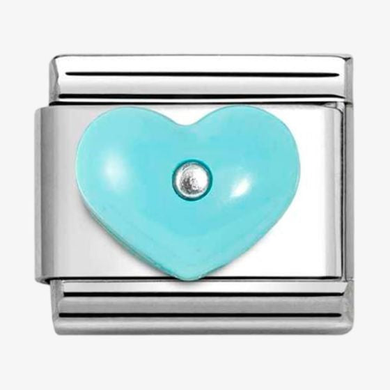 NOMINATION CLASSIC Silvershine Blue Heart Charm 330509-16