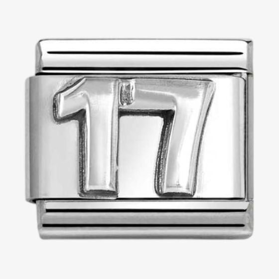 NOMINATION CLASSIC Silvershine Silver Number 17 Charm 330101-76
