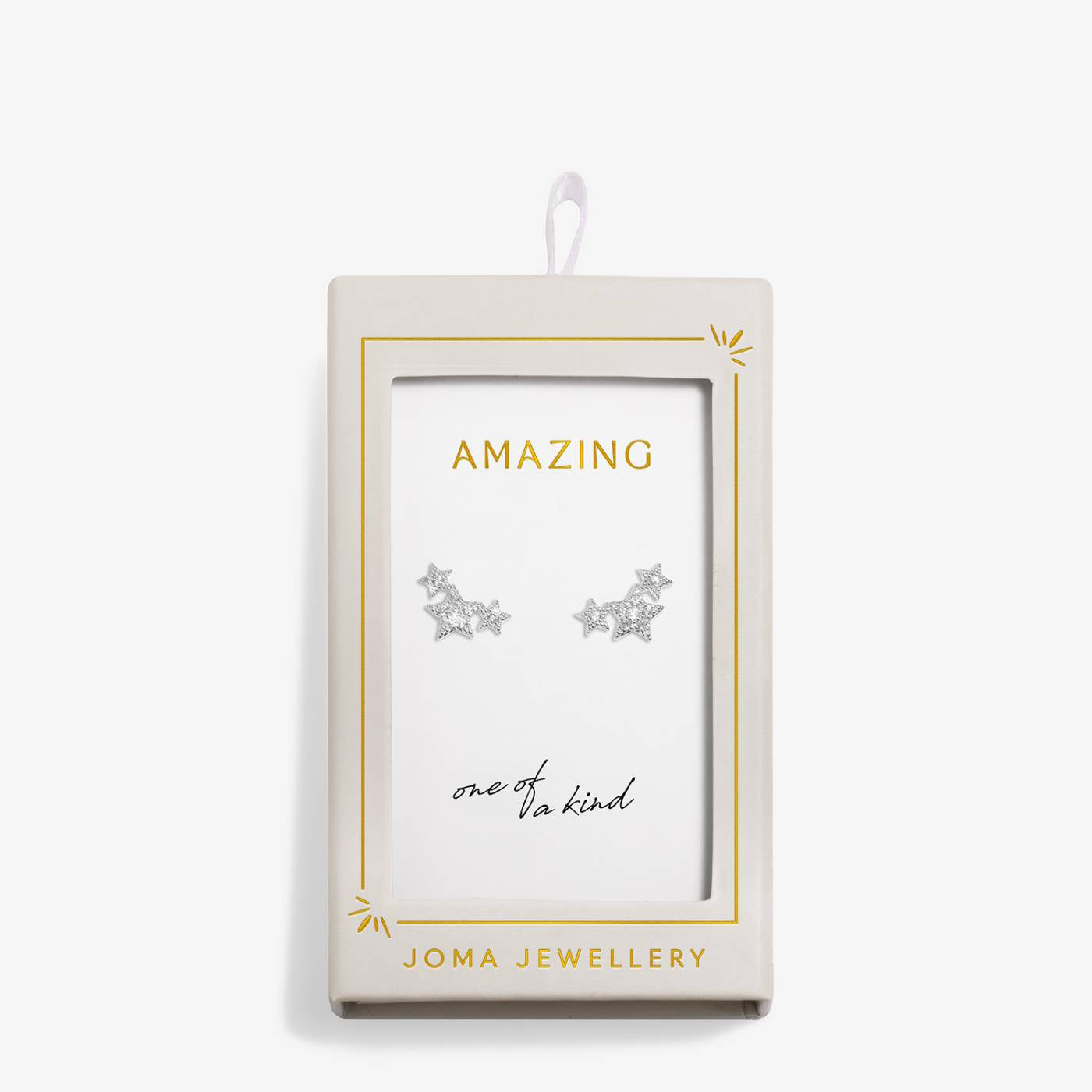 Joma Moments To Shine 'Amazing' Stud Earrings In Silver Plating 10323