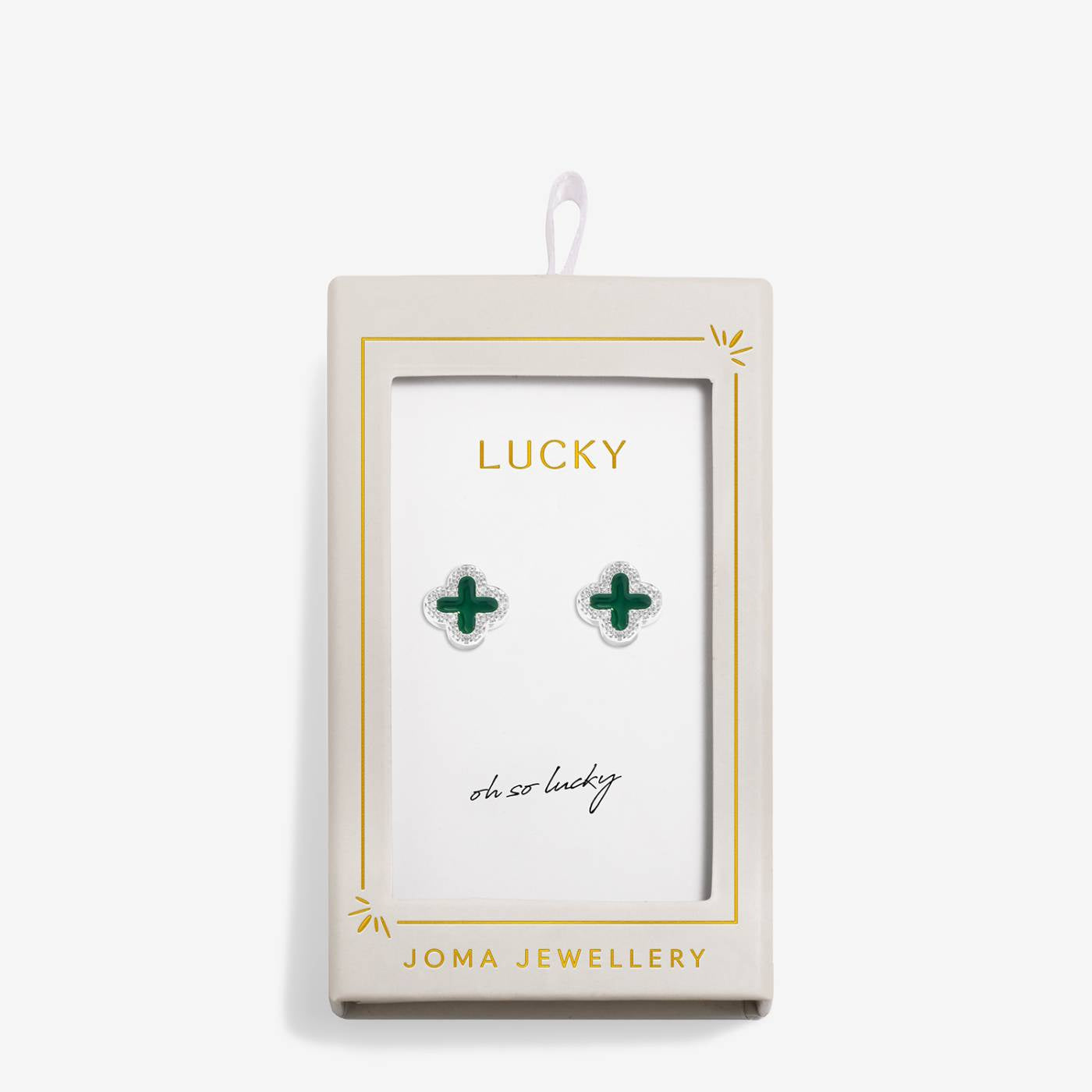 Joma Moments To Shine 'Lucky' Stud Earrings In Silver Plating 10329