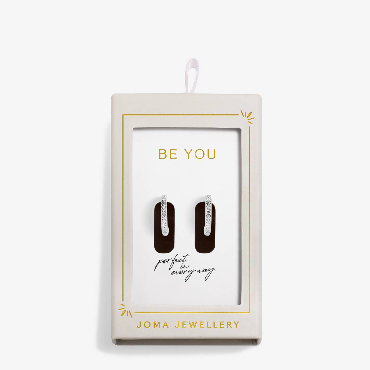Joma Moments To Shine 'Be You' Hoop Earrings In Silver Plating 10331