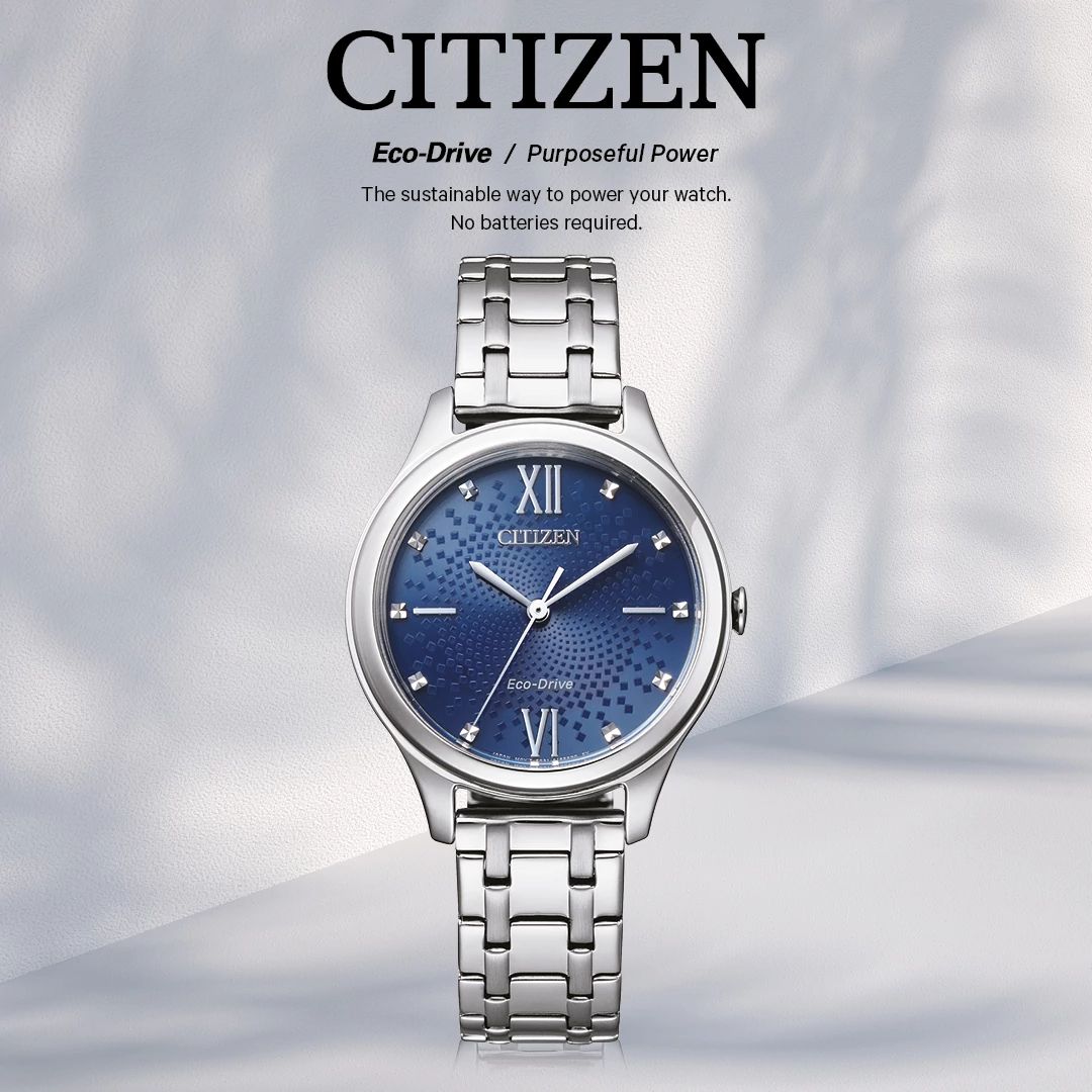 Citizen ladies S/S Blue Dial Watch EM0500-73L