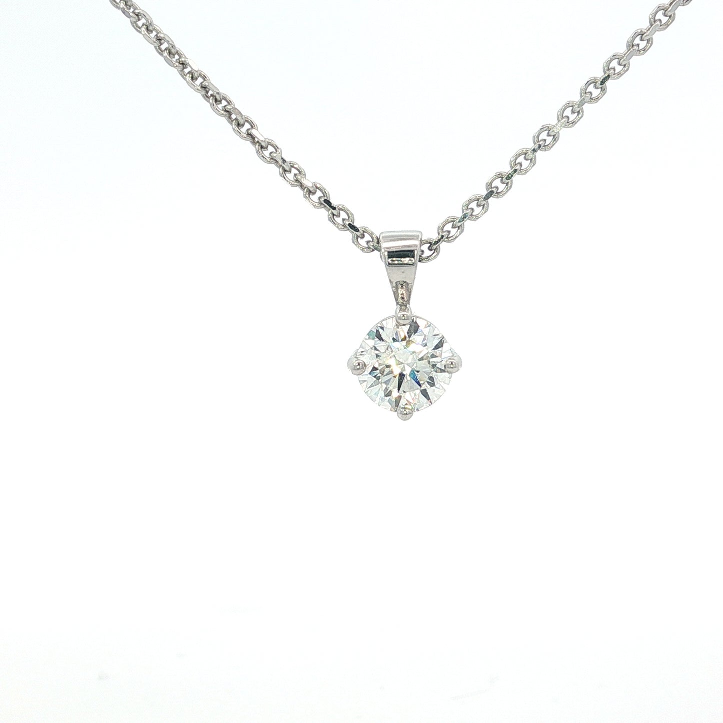 9ct Gold Lab Grown Solitare Diamond Pendant 1.06ct D VVS2