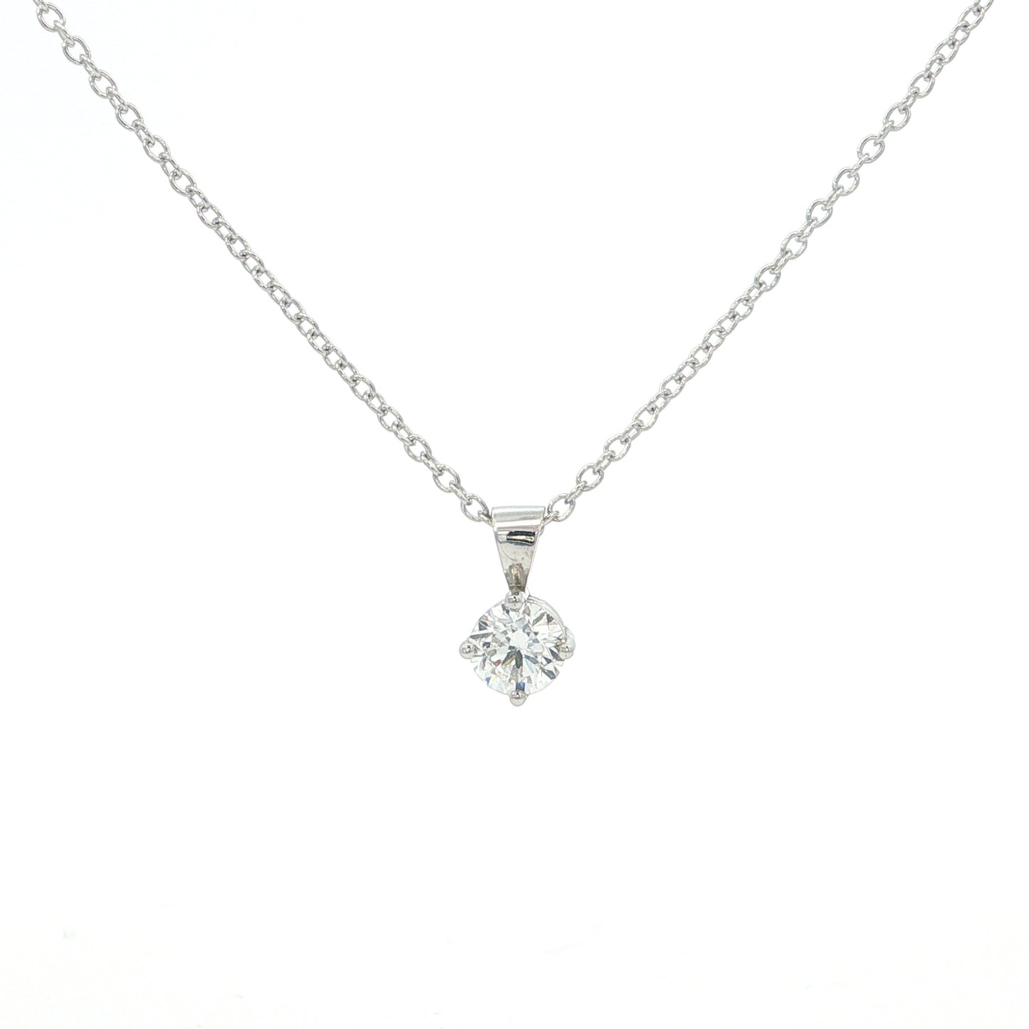 9ct Gold Lab Grown Diamond Solitiare Pendant 0.50ct