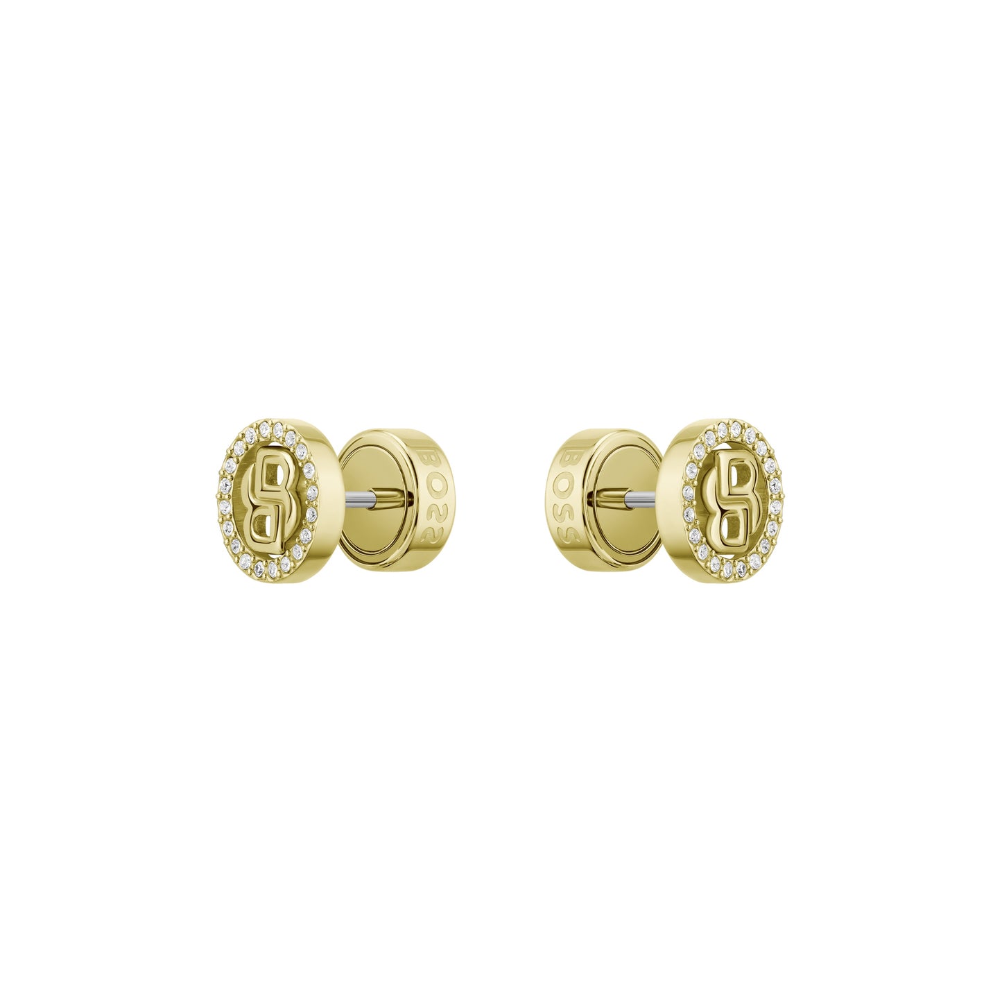 BOSS Double B Divine Gold IP Earrings 1580826