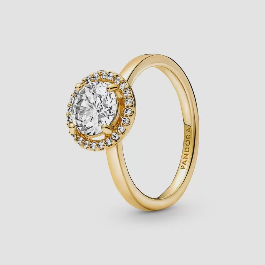 PANDORA Sparkling Round Halo Ring 161234C01