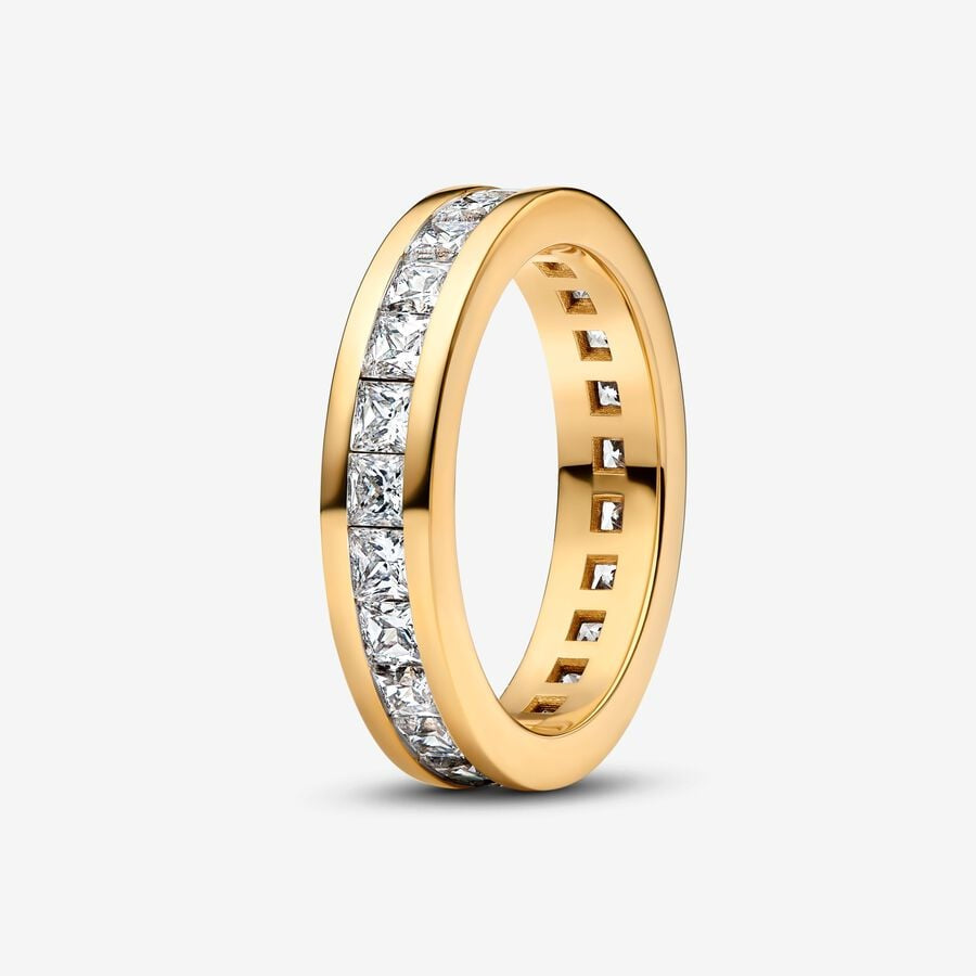 PANDORA Eternity Channel Ring gold plated 163797C01