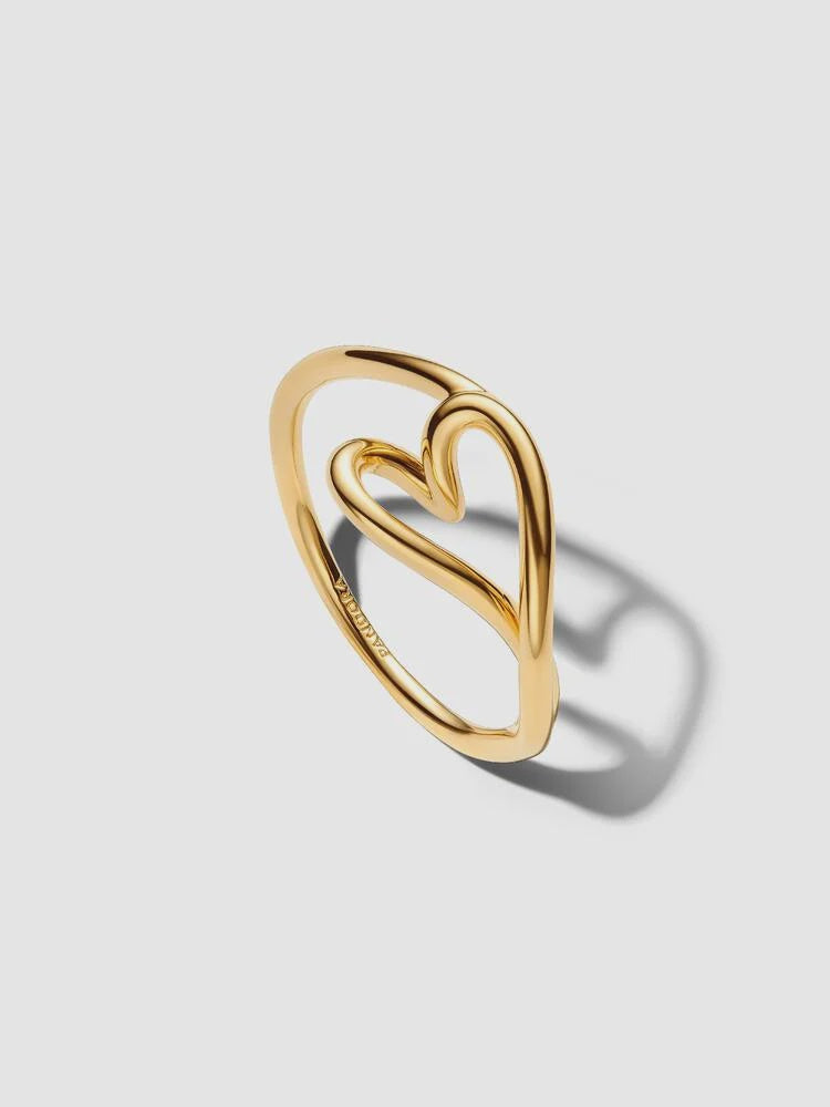PANDORA Organically Shaped Heart Small Ring 14k gold plating 164361C00