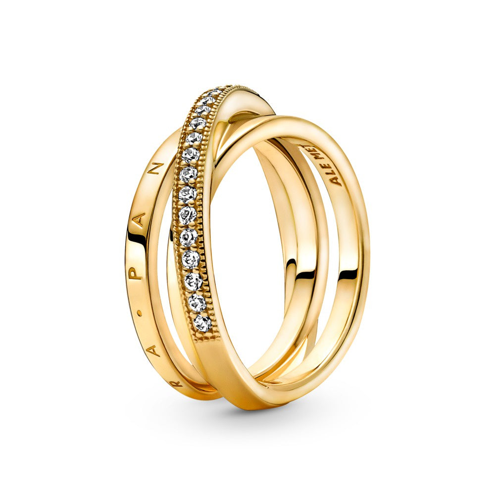 PANDORA Crossover Pavé Triple Band Ring 169057C01