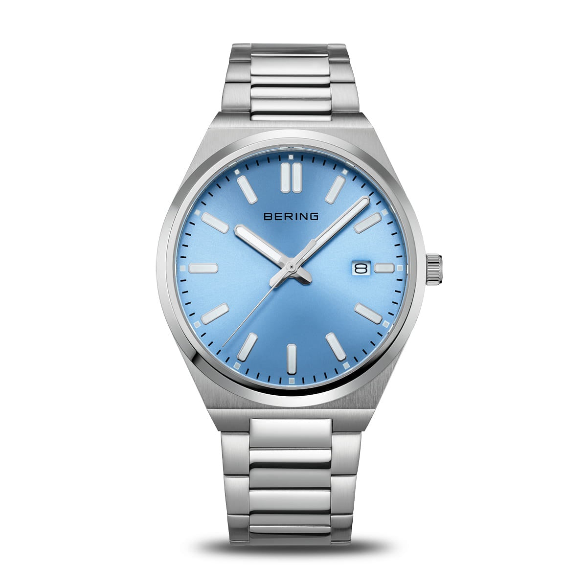 Bering S/S Light Blue Dial Watch 17639-707