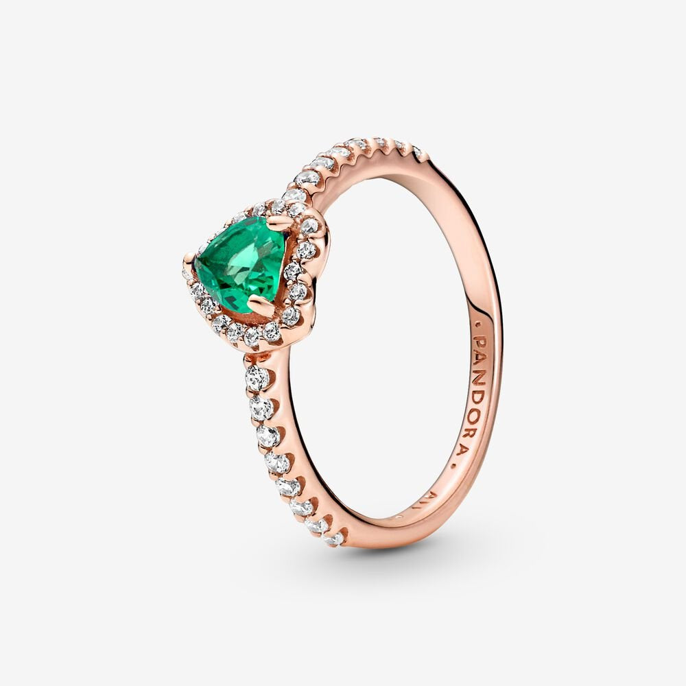 PANDORA Sparkling Elevated Heart Ring 188421C03 Size 60
