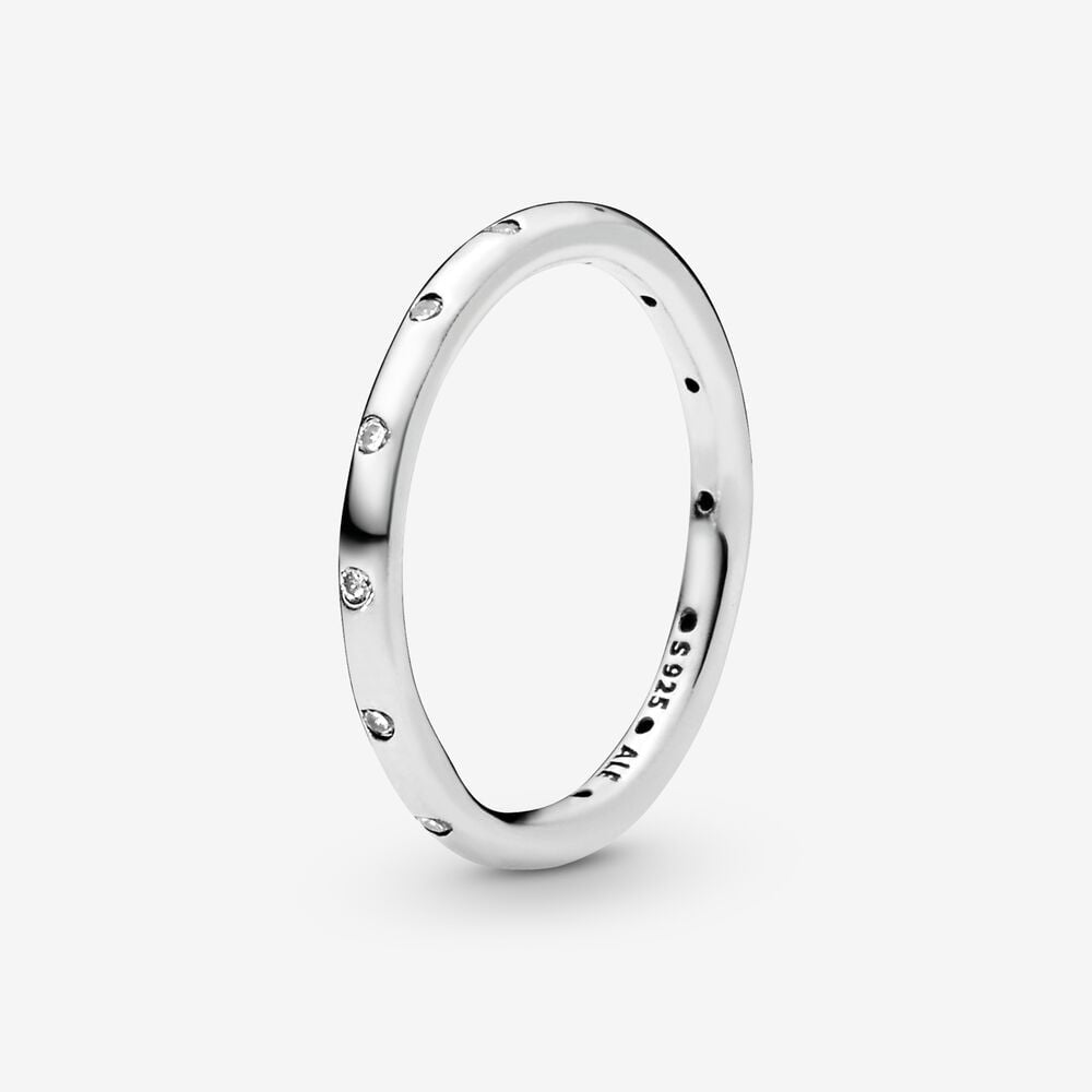 Pandora Simple Sparkling Band Ring 190945CZ- Size - 190945CZ-50