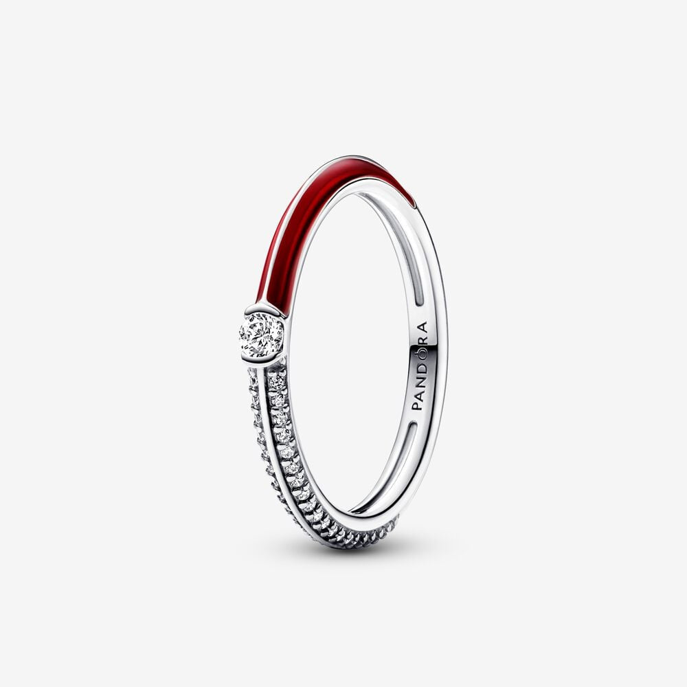 PANDORA ME Pavé & Red Dual Ring 192528C01