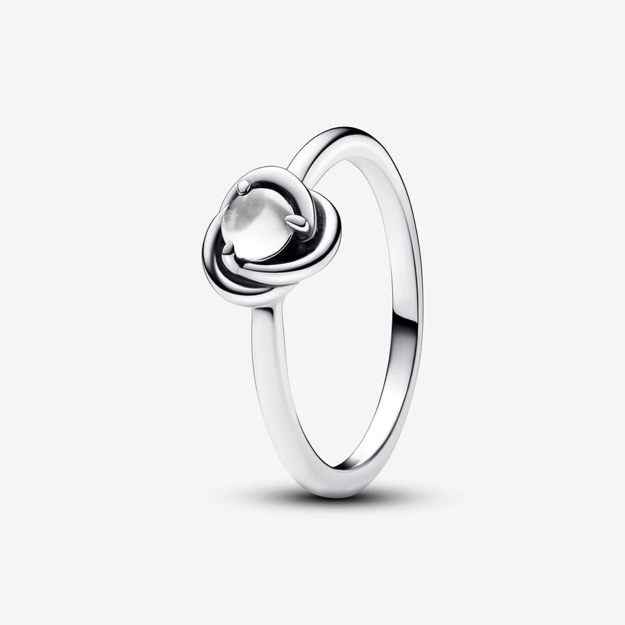PANDORA April Birthstone Eternity Circle Ring 192993C04