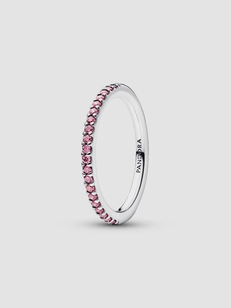 PANDORA Sparkling Pink Band Ring Sterling silver 192999C02
