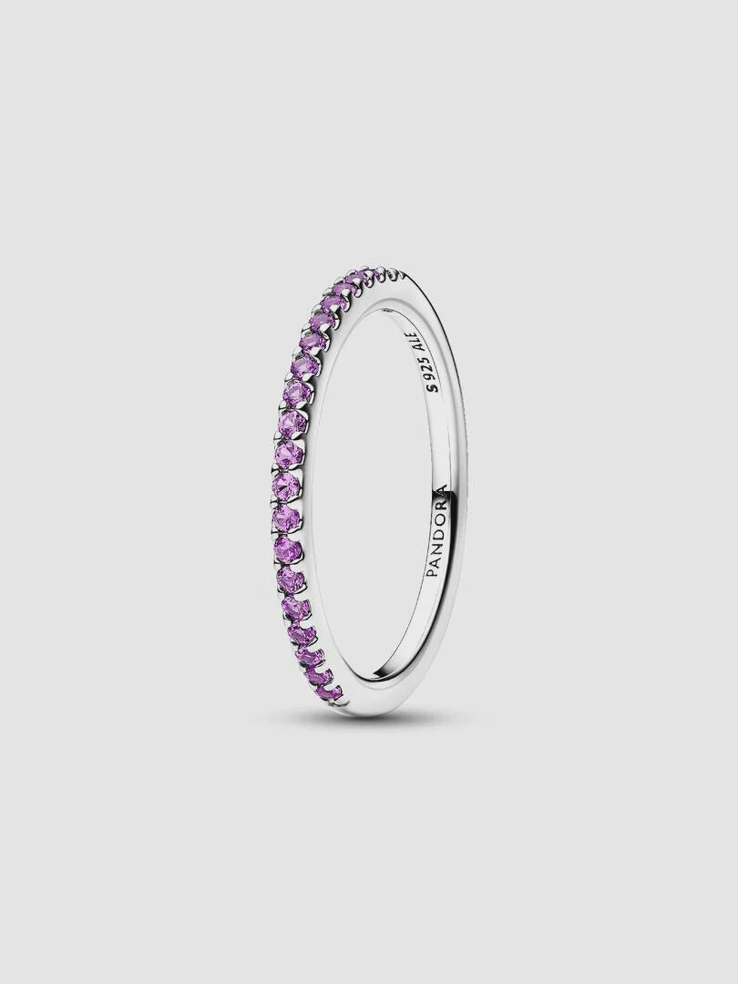 PANDORA Sparkling Purple Half-Eternity Band Ring 192999C04