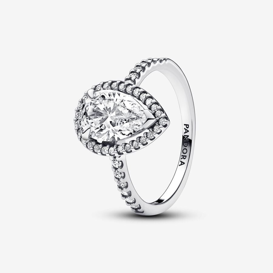 PANDORA Sparkling Pear Halo Ring 193012C01