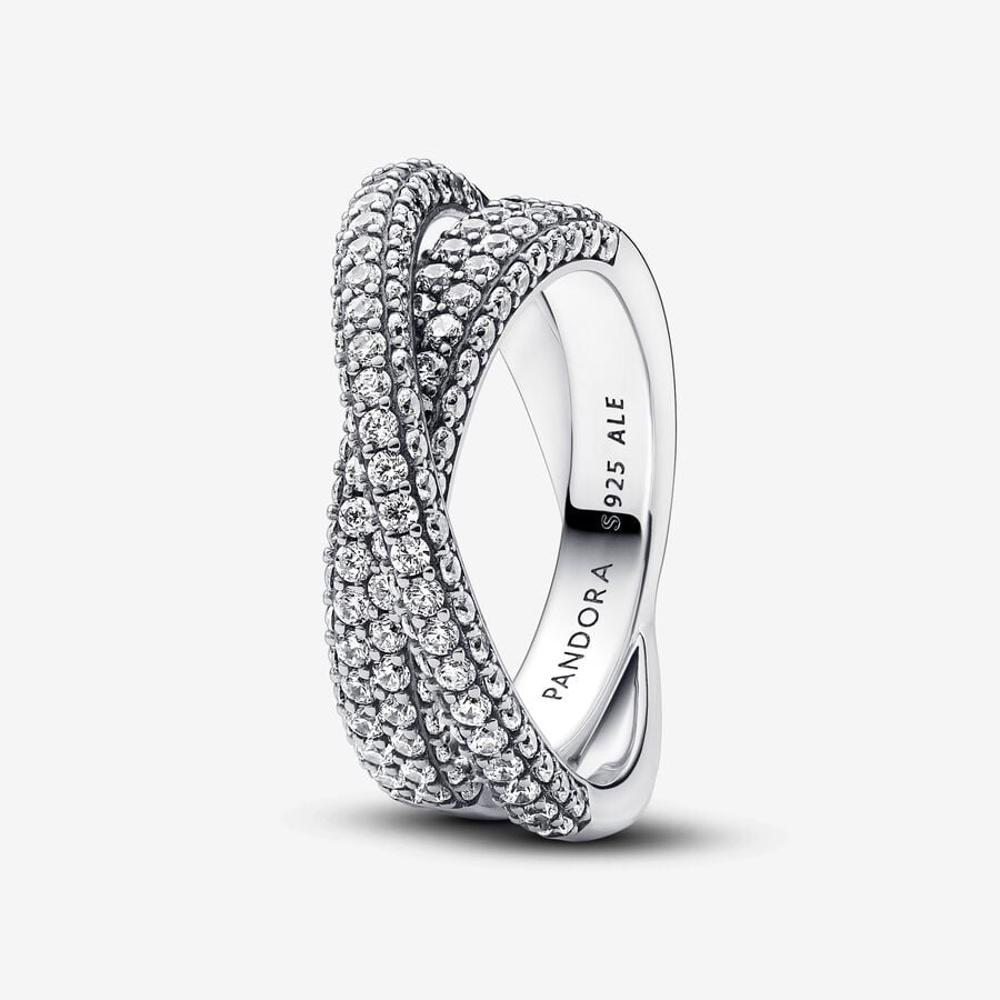 PANDORA PANDORA Timeless Pavé Crossover Dual Band Ring 193022C01