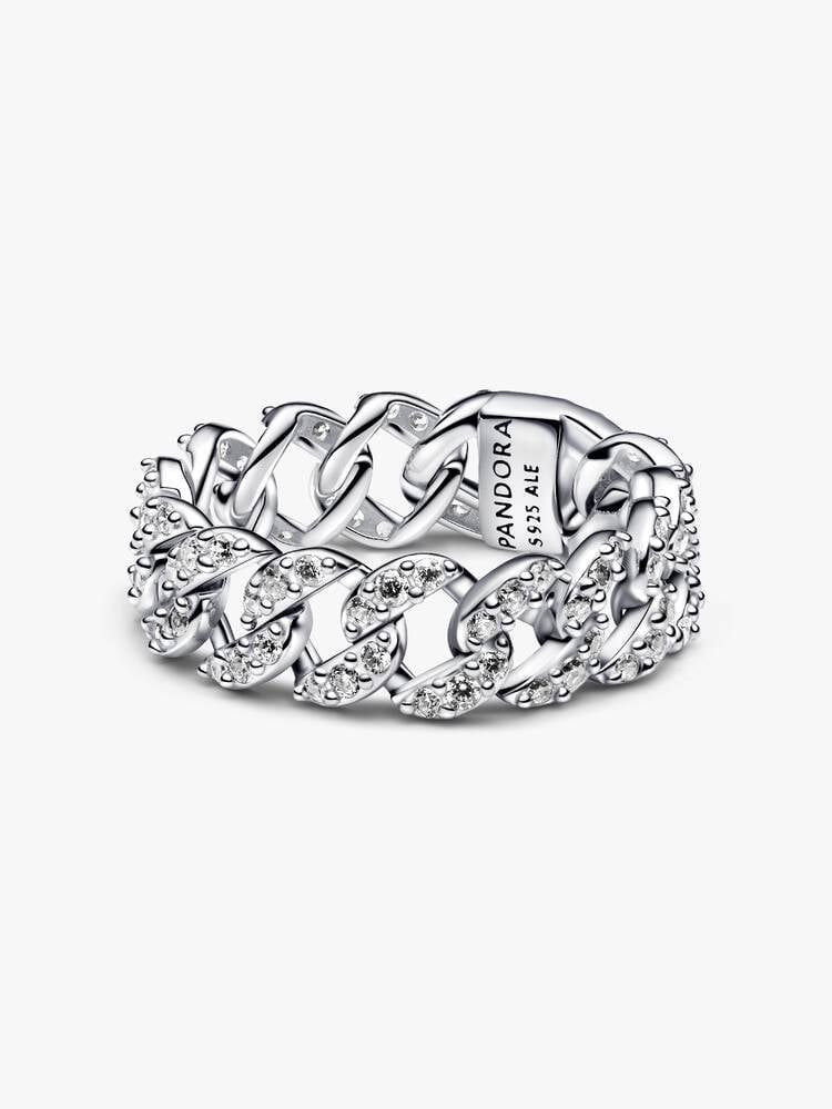 PANDORA Pavé Cuban Chain Ring Sterling silver 193557C01