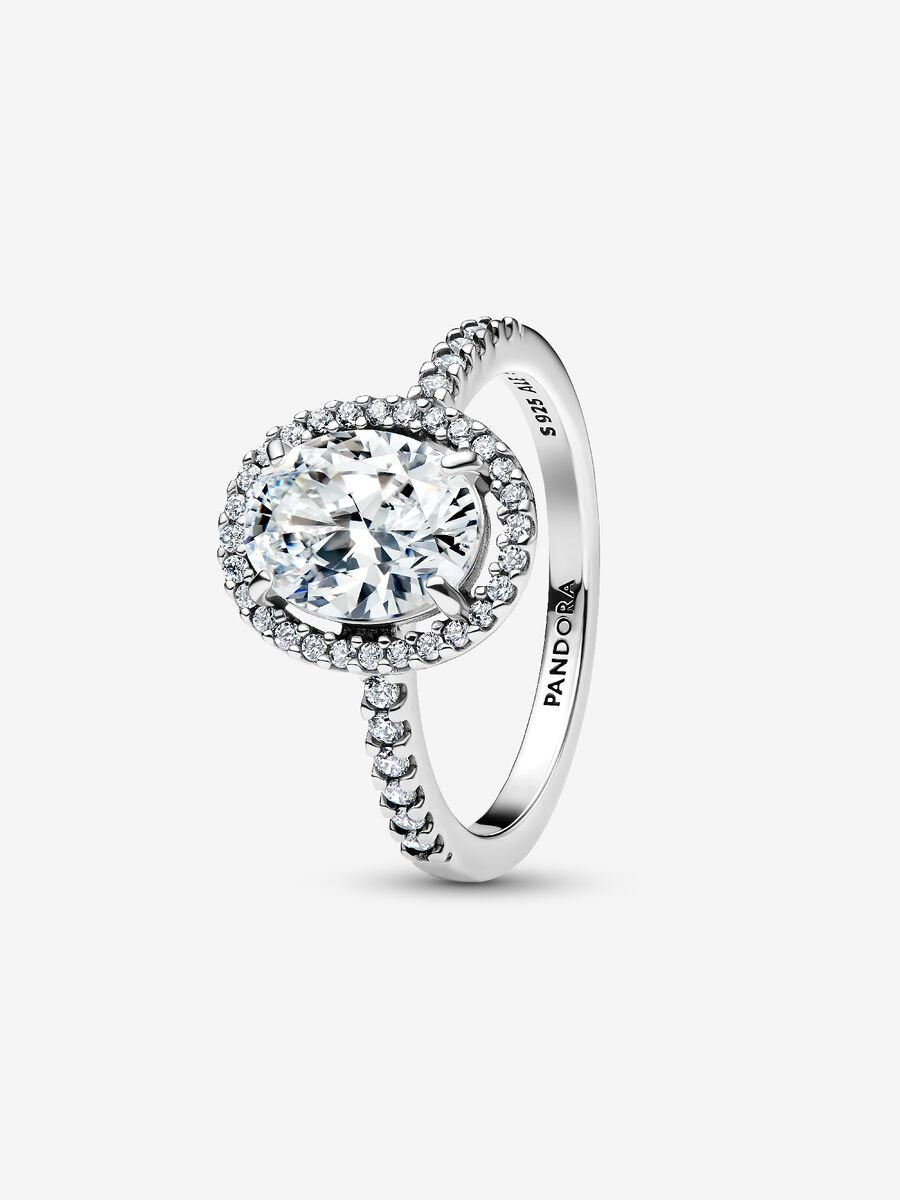 PANDORA Oval Sparkling Halo Statement Ring 193777C01