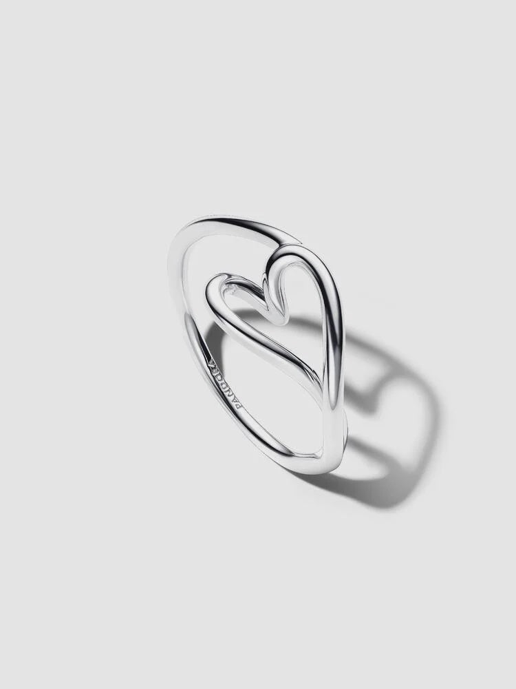 PANDORA Organically Shaped Heart Small Ring Sterling silver 194361C00