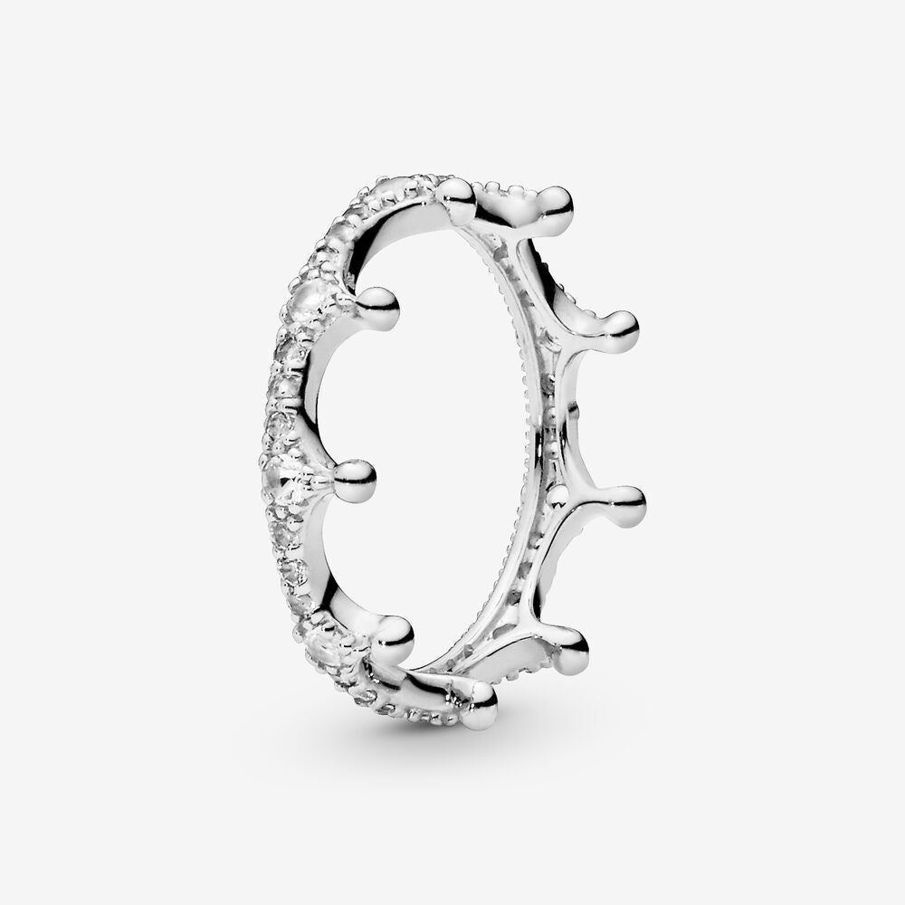 PANDORA Clear Sparkling Crown Ring 197087CZ