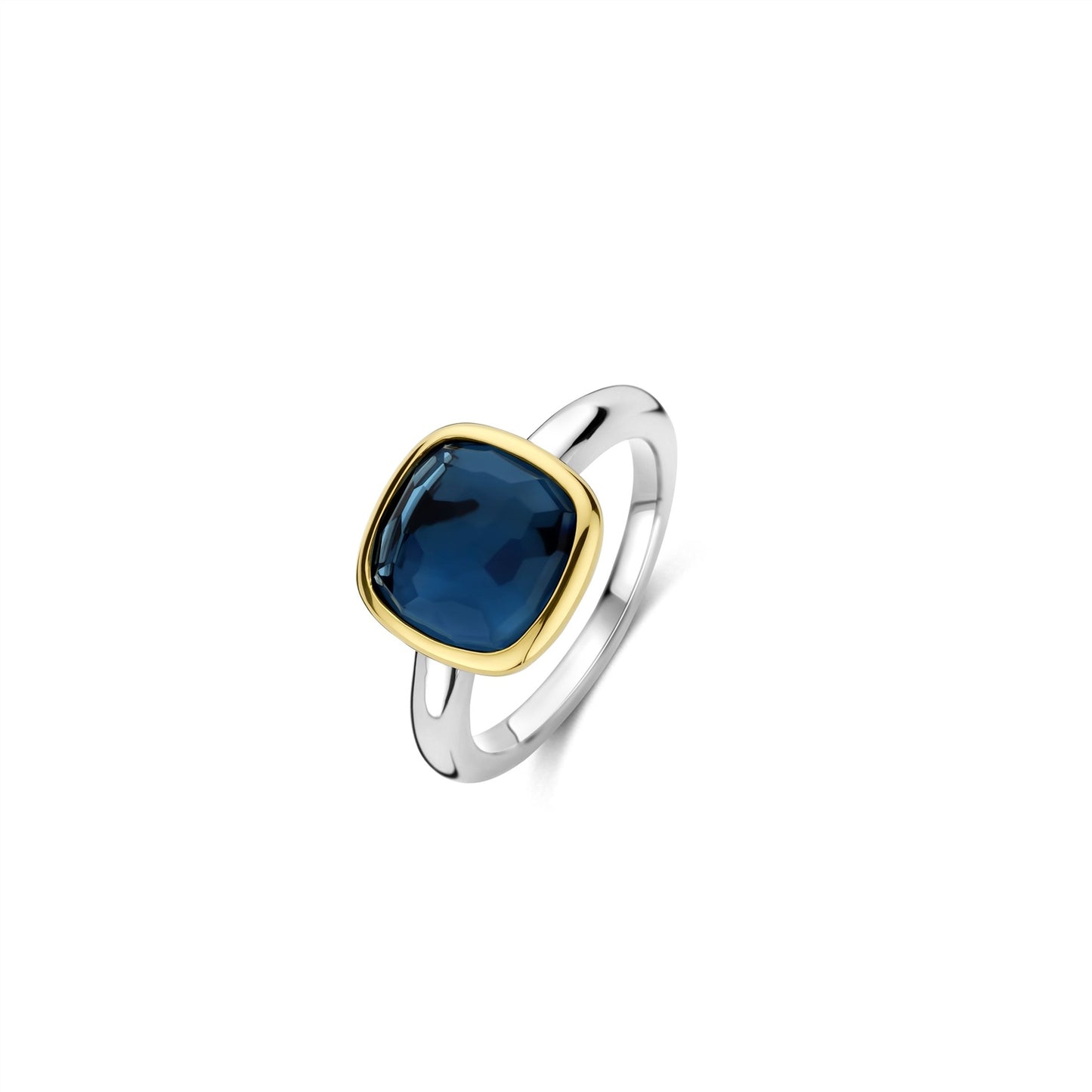 Ti Sento Blue Stone 2 tone ring 12351DB