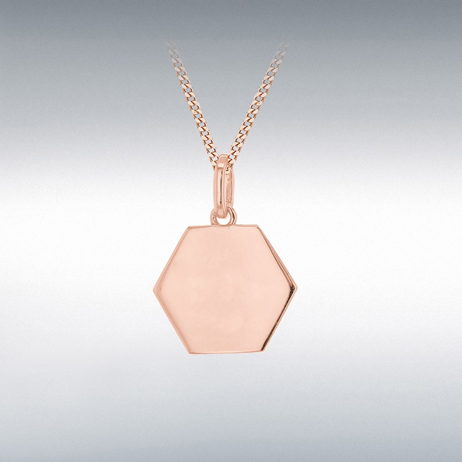 Rose Gold Plated Hexagon Pendant