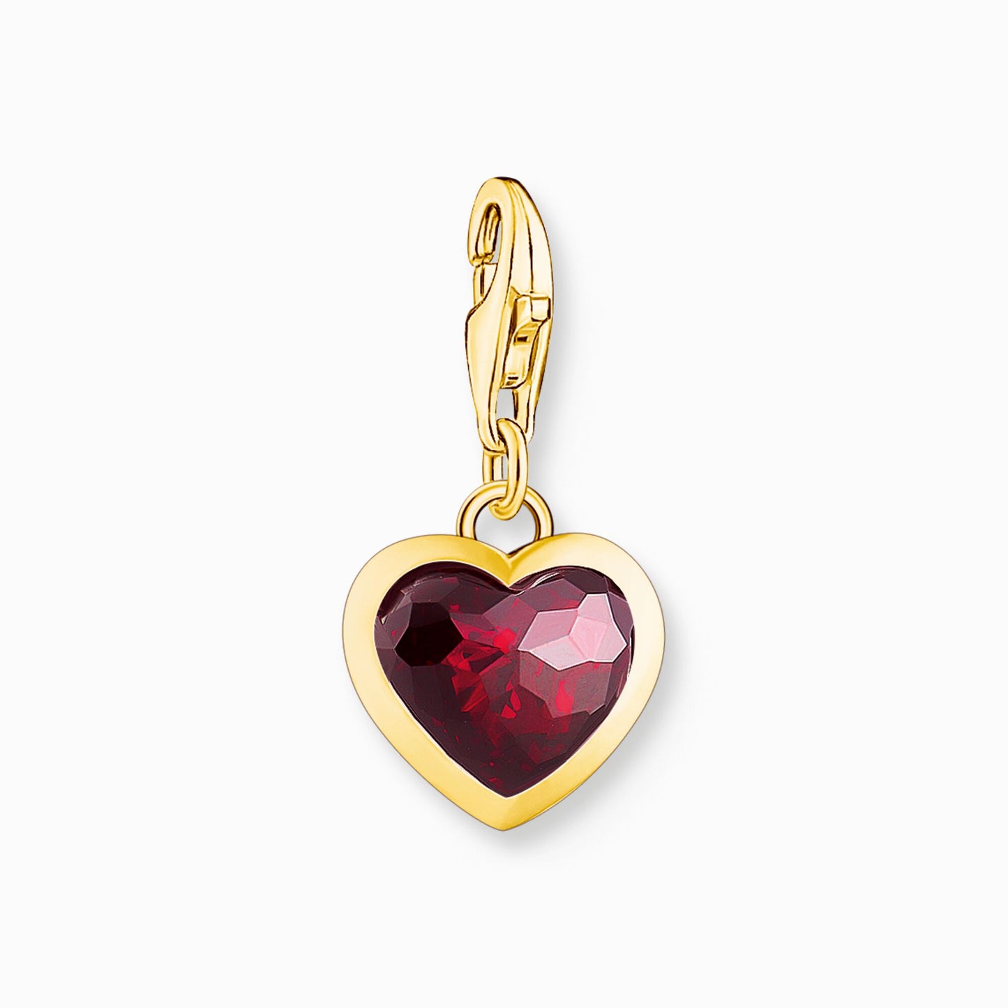 Thomas Sabo Gold Plated Red Heart Charm Pendant 2094-414-10