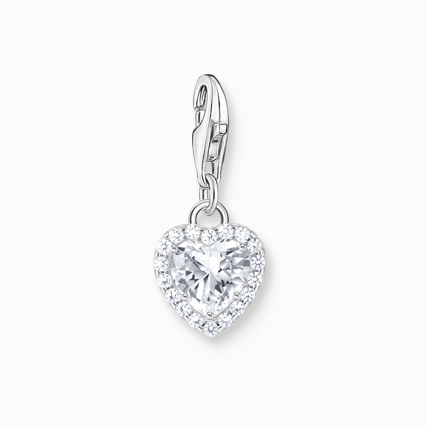 Thomas Sabo Silver white heart charm pendant 2202-051-14
