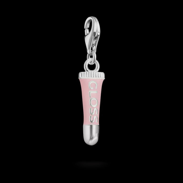 Thomas Sabo Silver Charm Pendant Pink Lipgloss Original 2240-007-9