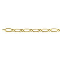 Perma Jewel gold filled Patterned Cable chain 3.5mm PJ-14201017-21cm