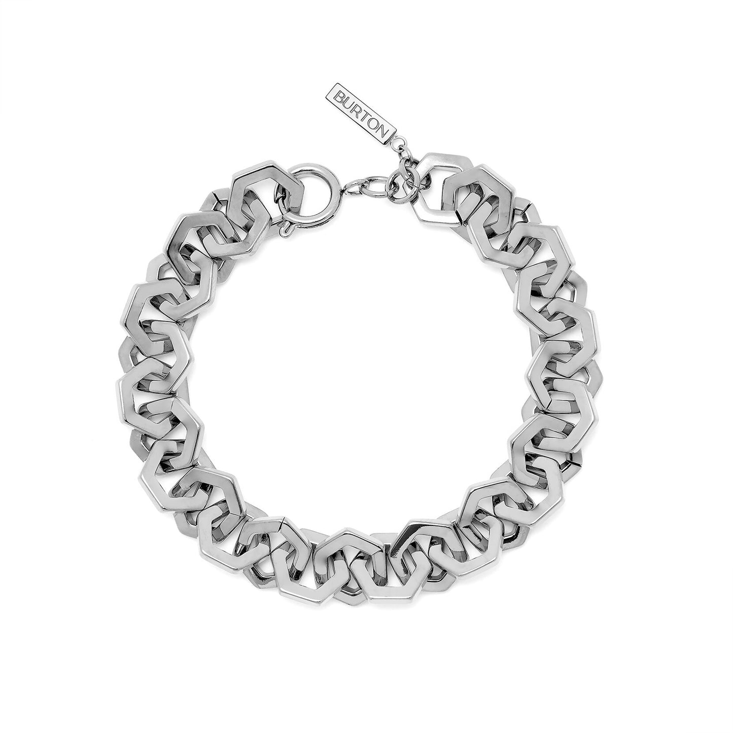 Olivia Burton Honeycomb Silver Link Bracelet 24100090