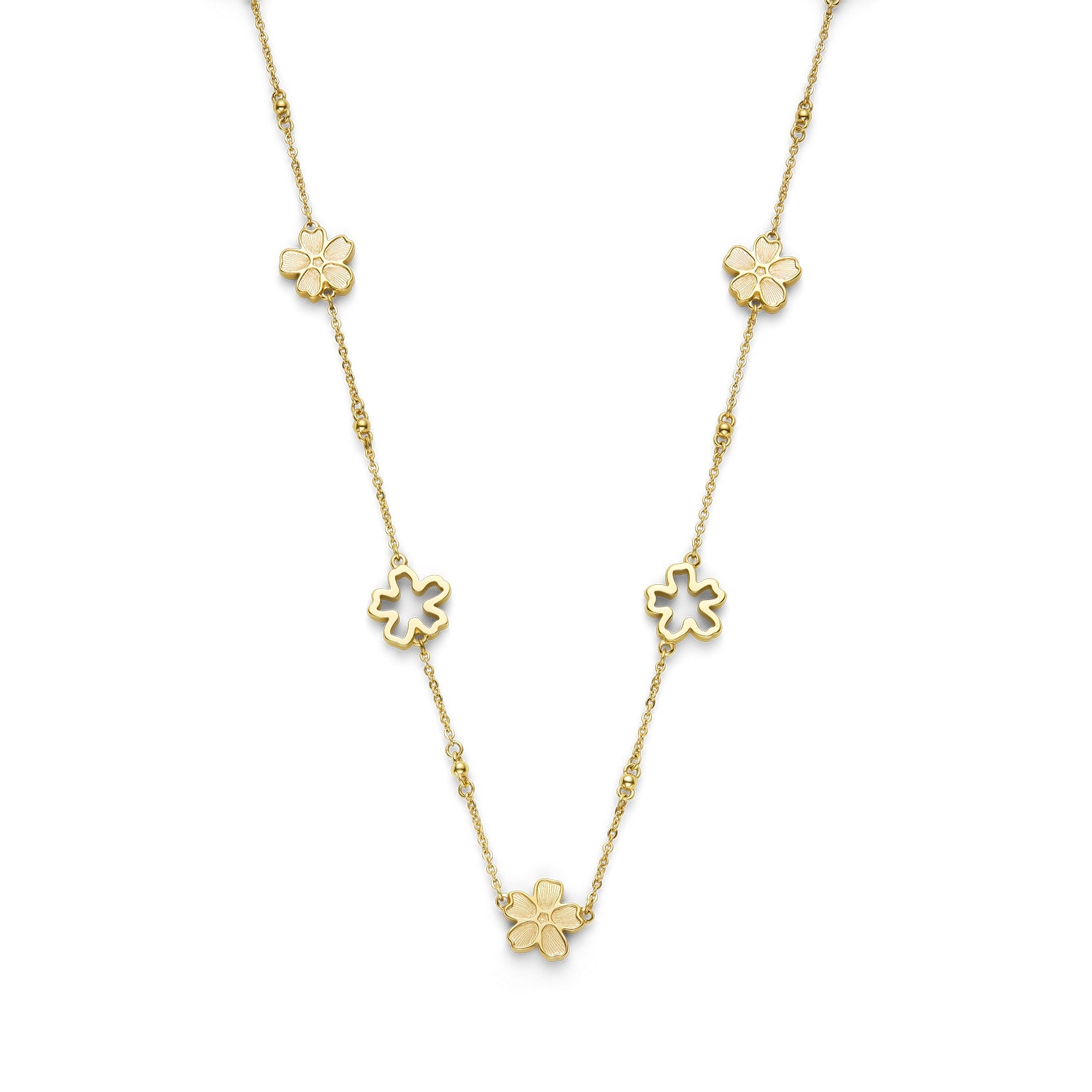 Olivia Burton Stainless Steel Gold Plated Forget Me Not Bracelet 24100541