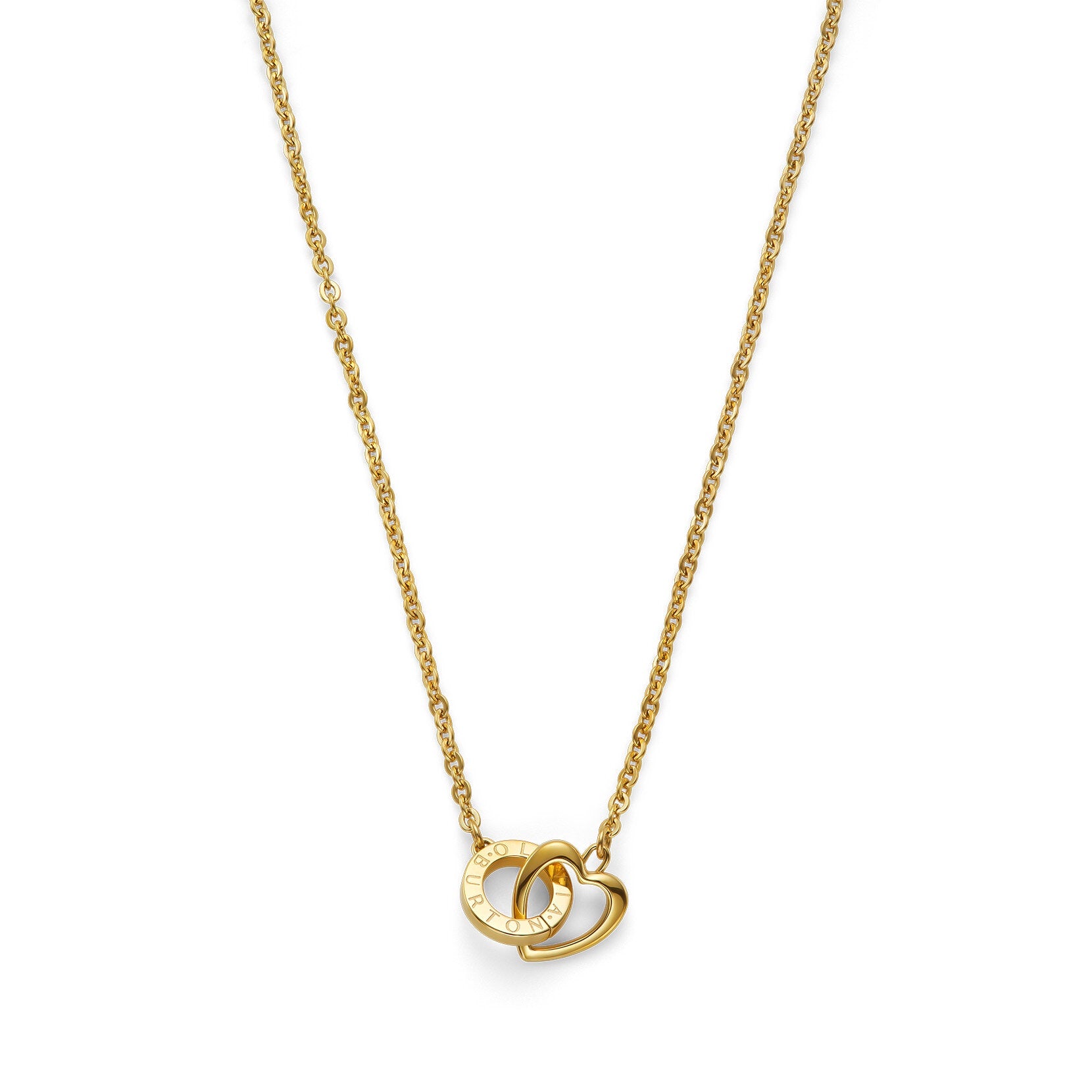 Olivia Burton Kindred Interlink Heart Gold Plated Necklace 24100550