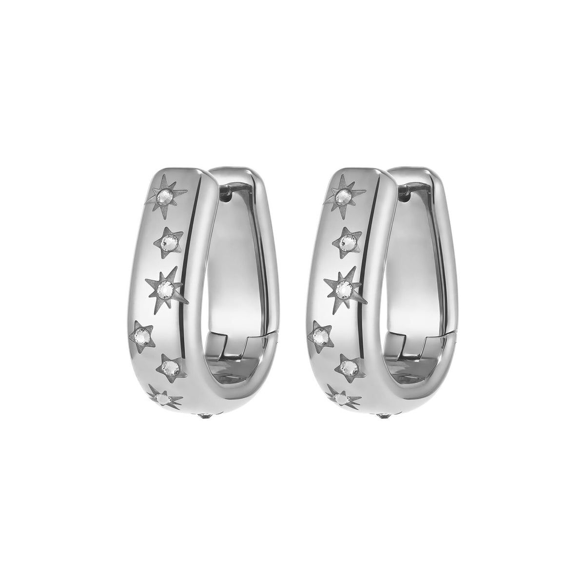 Olivia Burton Celestial Crystal Silver Tone Hoop Earrings 24100643