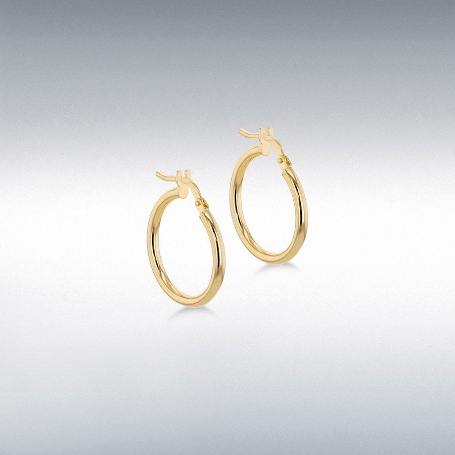 9ct Yellow Gold 19.5mm Plain Hoop Earrings