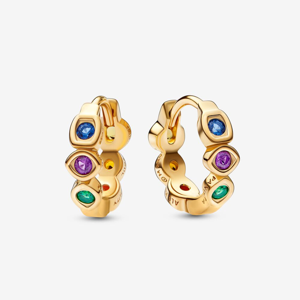 PANDORA Marvel The Avengers Infinity Stones Hoop Earrings 262567C01