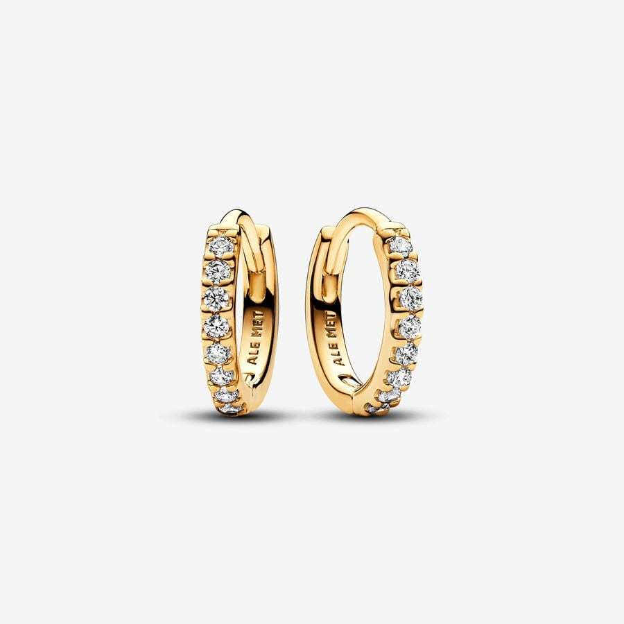 PANDORA Sparkling Huggie Hoop Earrings 263015C01