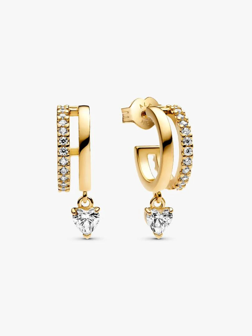 PANDORA Dangling Heart Hoop Earrings 263685C01
