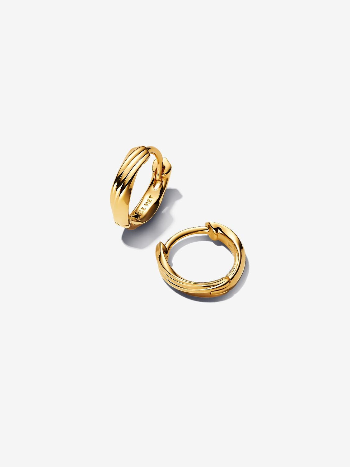 PANDORA Gold Plated Twisted Huggie Earrings 263871C00