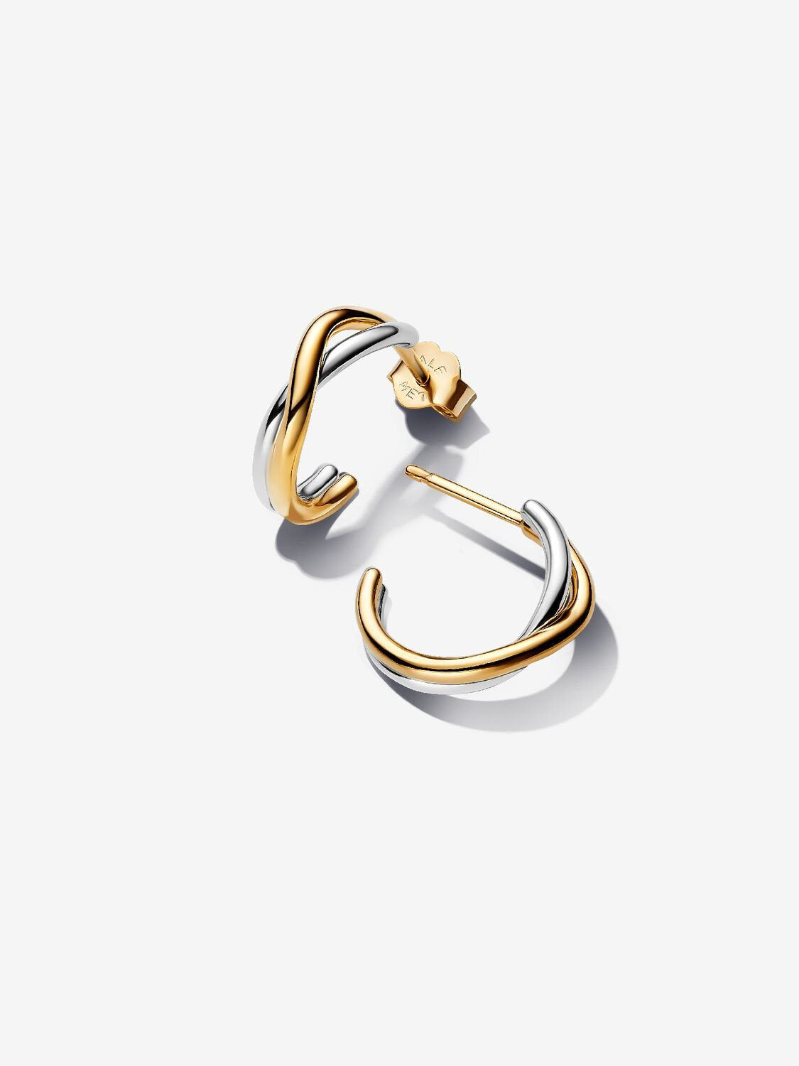 PANDORA Gold Plated & Silver Organically Shaped Hoop Earrings 263880C00
