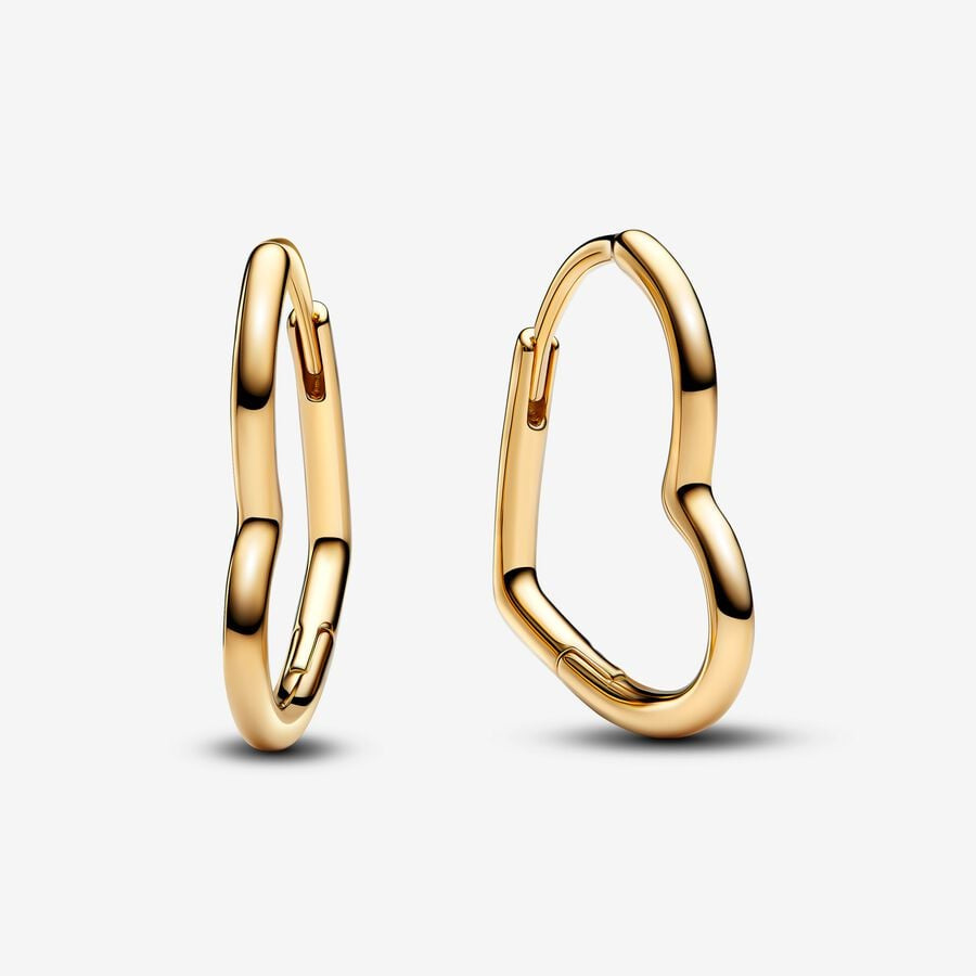 PANDORA Asymmetrical Heart Hoop Earrings 268307C00