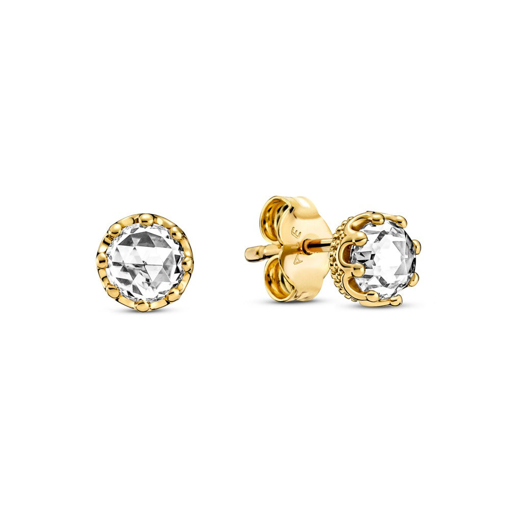 PANDORA Gold Plated Crown Stud Earrings 268311C01