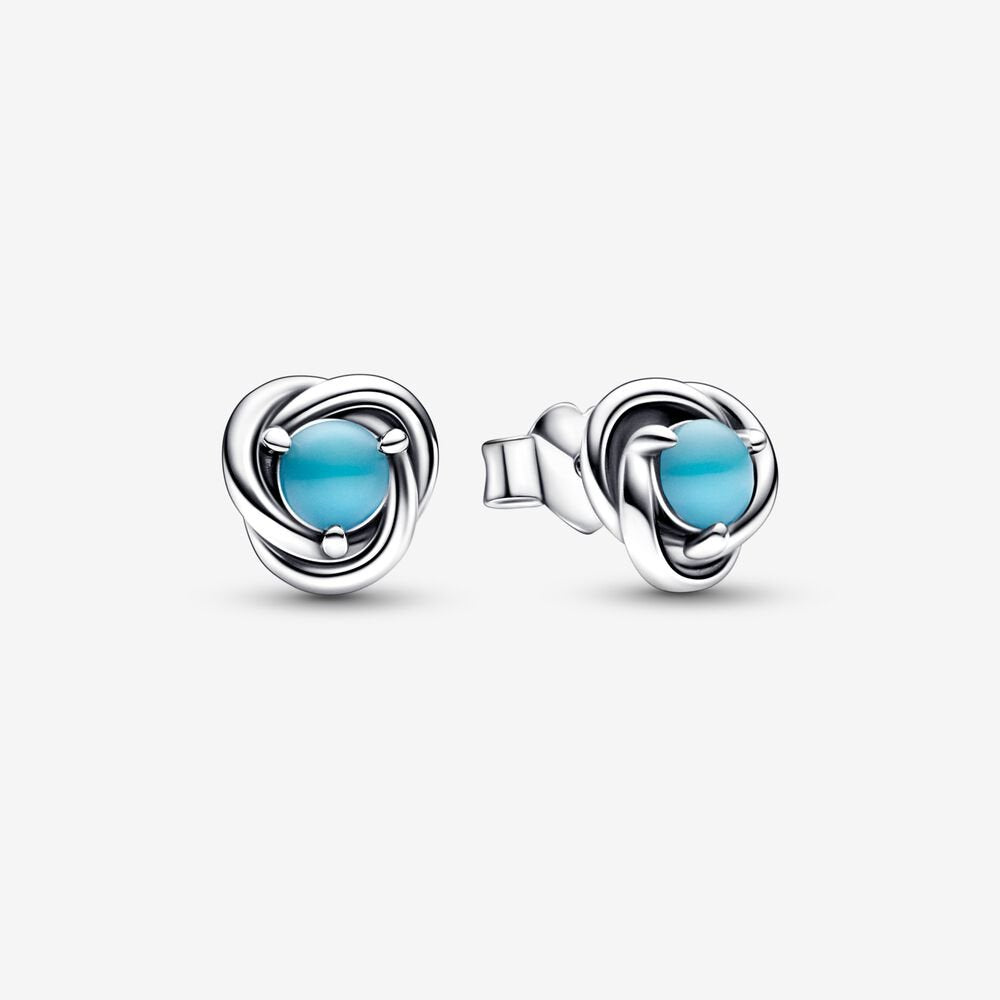 PANDORA December Birthstone Eternity Circle Stud Earrings 292335C02