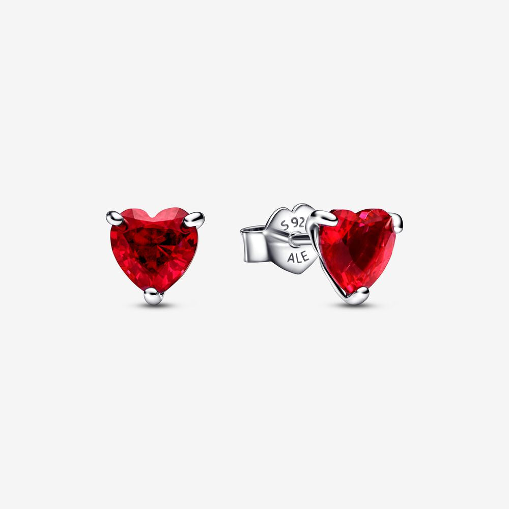 PANDORA Red Heart Stud Earrings 292549C01
