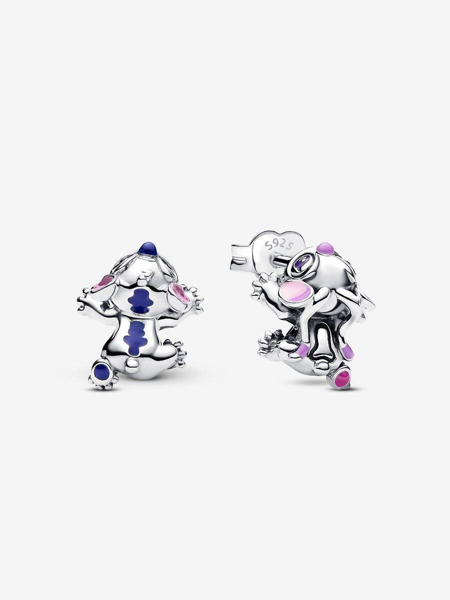 PANDORA Disney Stitch & Angel Silver Stud Earrings 293741C01