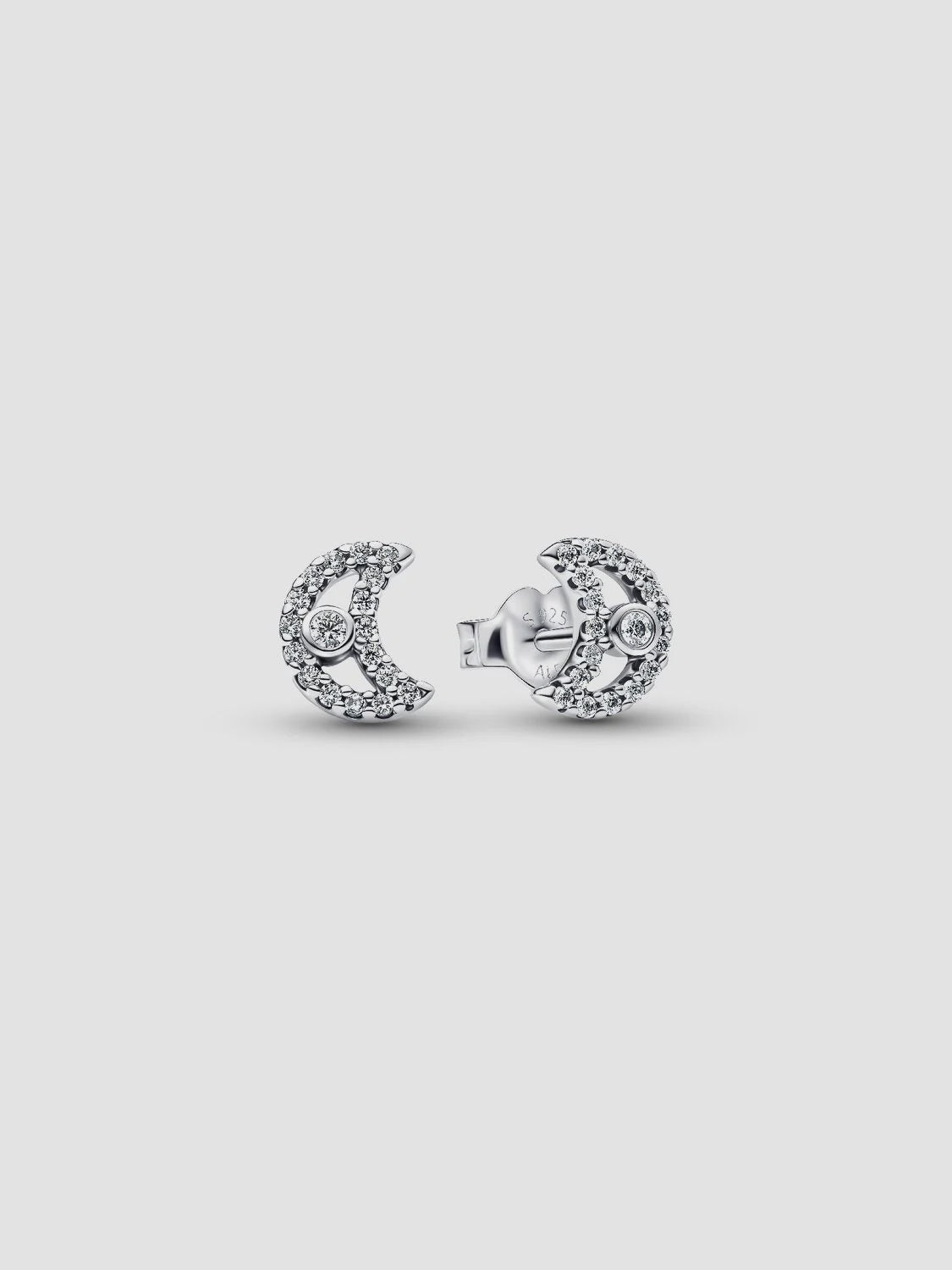 PANDORA Sparkling Moon Stud Earrings Sterling silver 294257C01